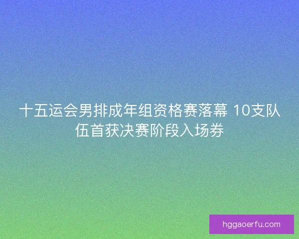 十五运会男排成年组资格赛落幕 10支队伍首获决赛阶段入场券